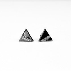 Stříbrné trojúhelníkové náušnice